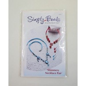Annie’s Attic Simply Beads Kit of the Month Shimmery Necklace Pair BD025 NIP